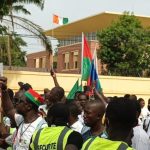 Alino Faso case: Burkinabe civil society demands justice in front of the Ivory Coast Embassy